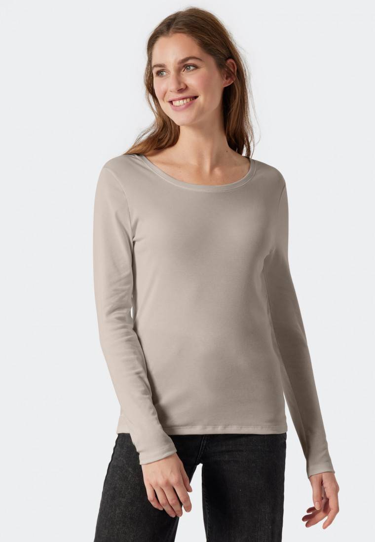 Schiesser Shirt Langarm Beige - Revival Martina