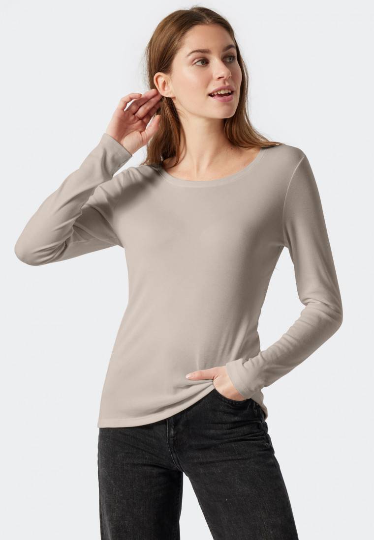 Schiesser Shirt langarm beige - Revival Martina
