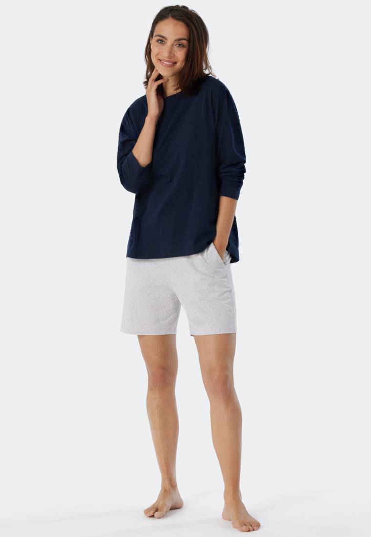 Schiesser Shirt langarm dunkeblau - Mix+Relax