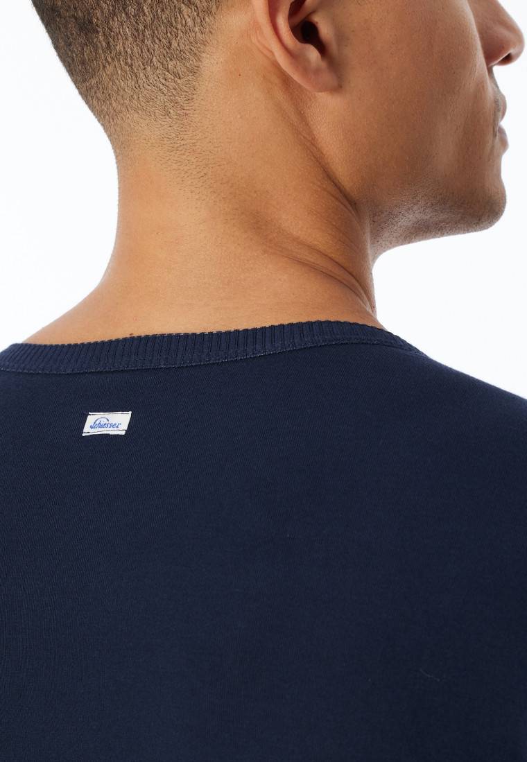 Schiesser Shirt Langarm Dunkelblau - Revival Ludwig