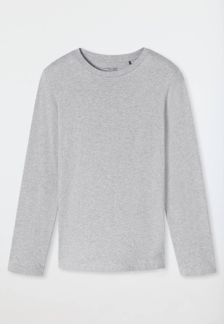 Schiesser Shirt Langarm Grau-meliert - Mix+Relax