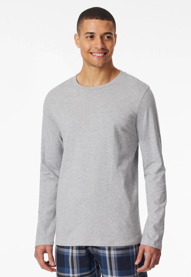Schiesser Shirt Langarm Grau-meliert - Mix+Relax