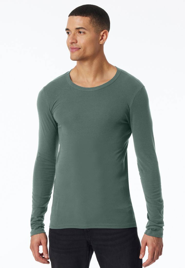 Schiesser Shirt Langarm Grün - Revival Ludwig