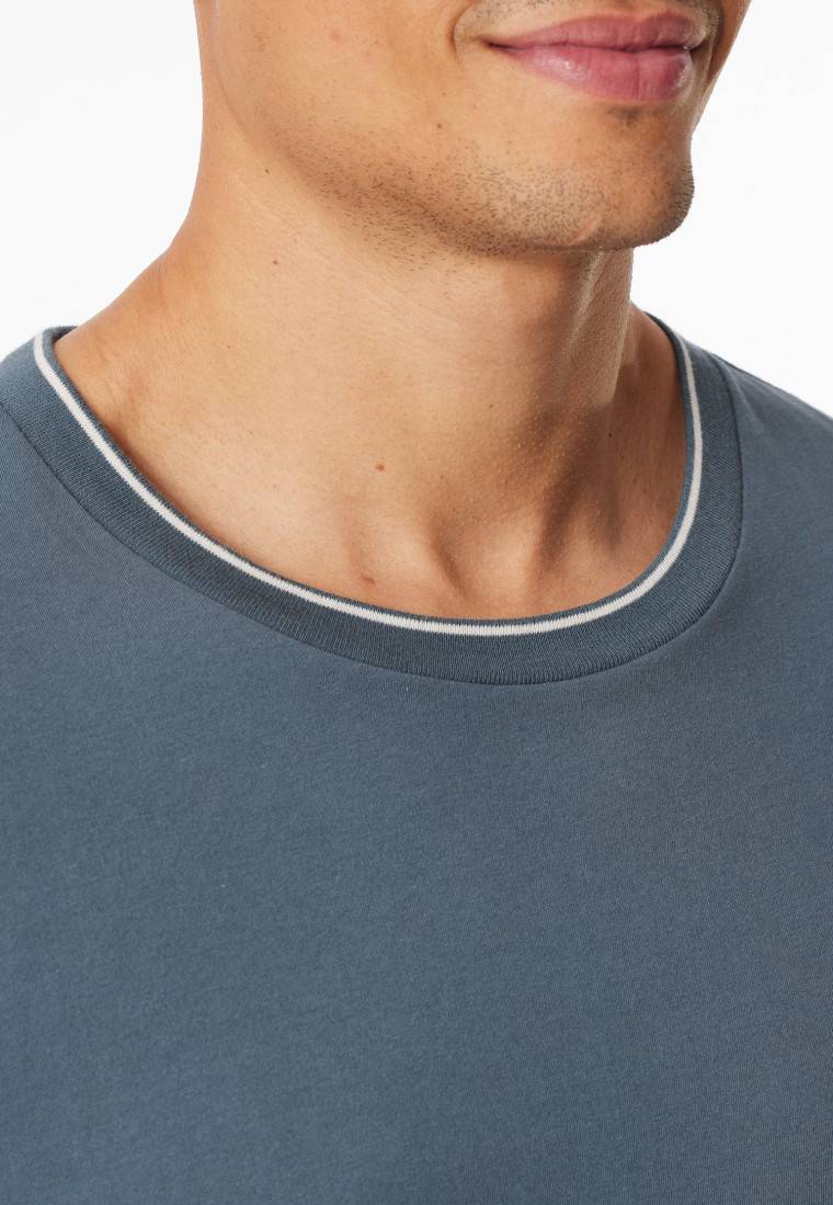 Schiesser Shirt Langarm Jeansblau - Mix+Relax