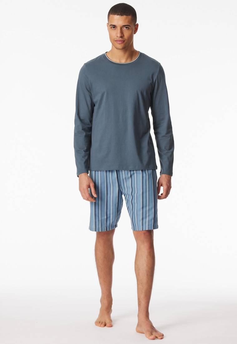 Schiesser Shirt langarm jeansblau - Mix+Relax