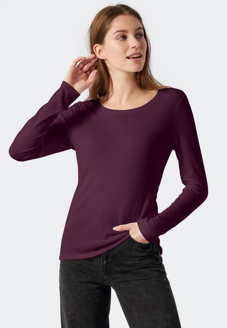 Schiesser Shirt langarm pflaume - Revival Martina