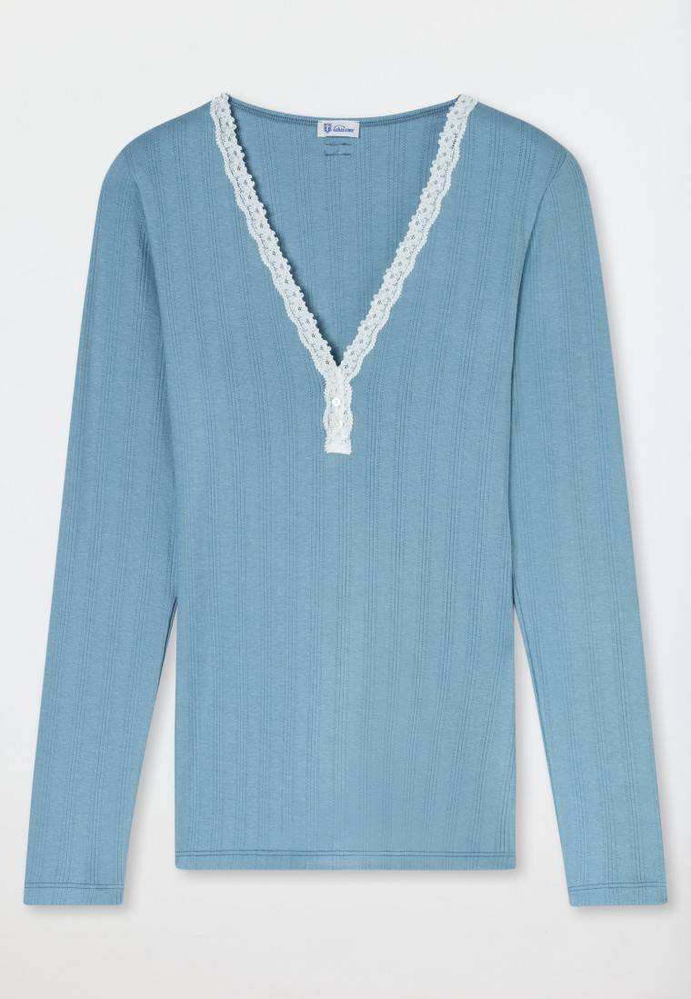 Schiesser Shirt Langarm Schwarz - Revival Agathe