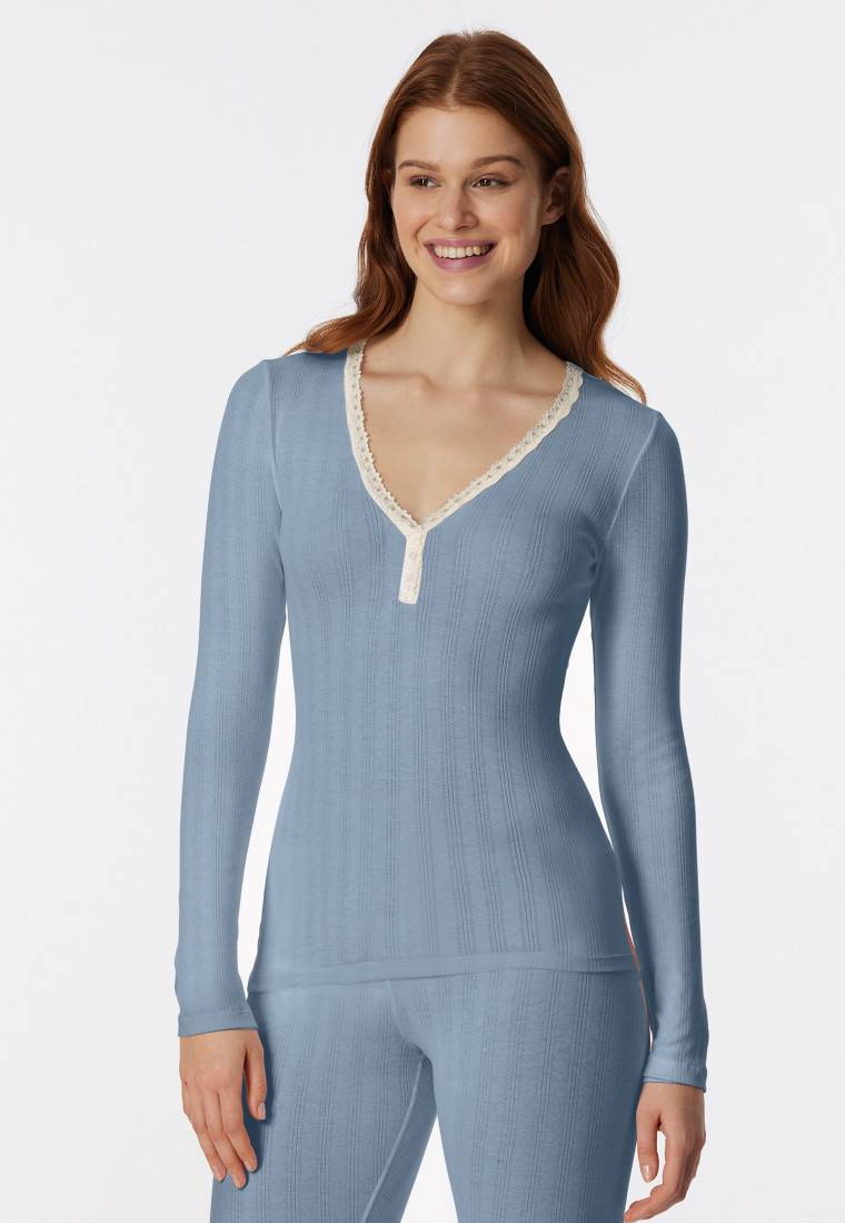 Schiesser Shirt Langarm Schwarz - Revival Agathe