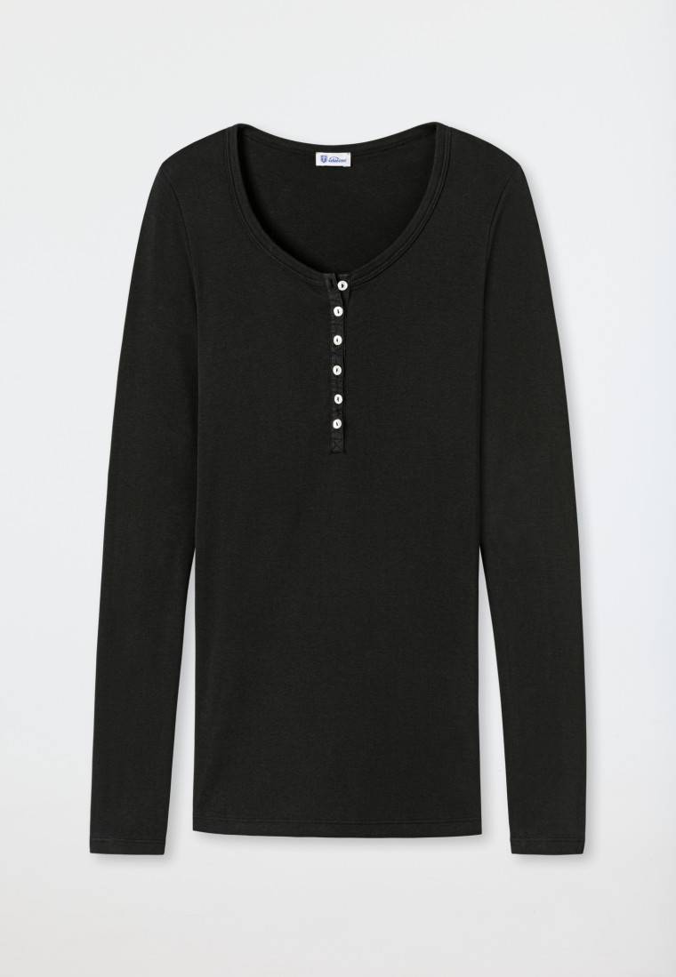 Schiesser Shirt Langarm Schwarz - Revival Berta