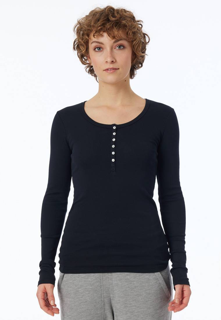 Schiesser Shirt Langarm Schwarz - Revival Berta