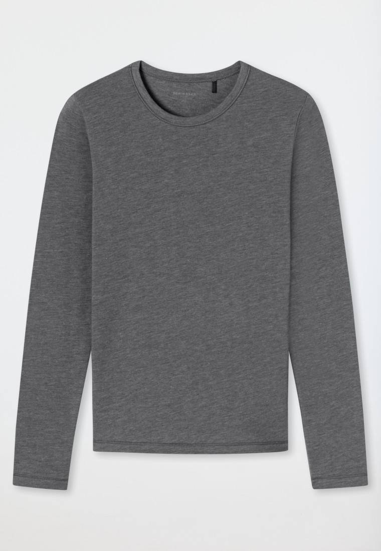 Schiesser Shirt Langarm Unisex Blau - Active