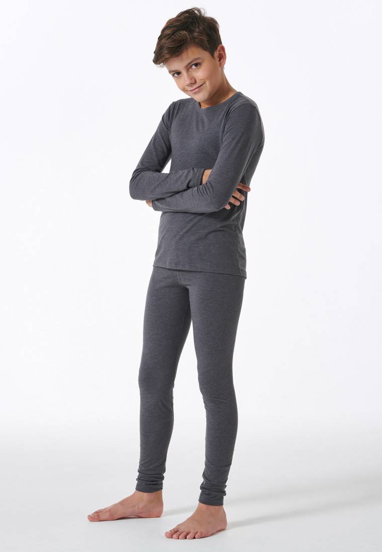 Schiesser Shirt langarm unisex blau - Active