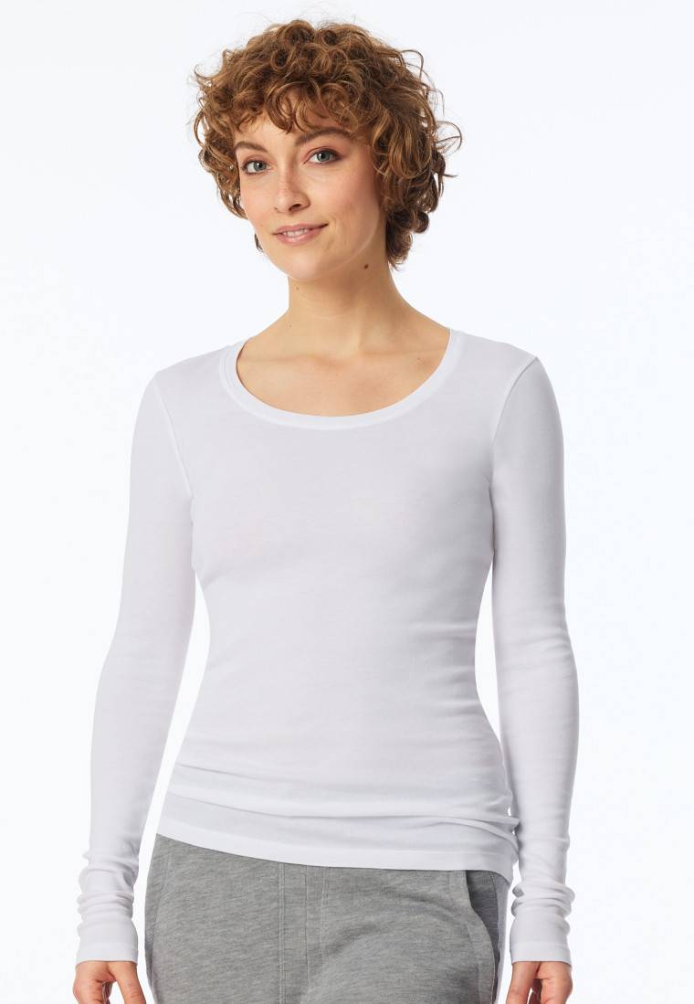 Schiesser Shirt Langarm Weiß - Revival Berta