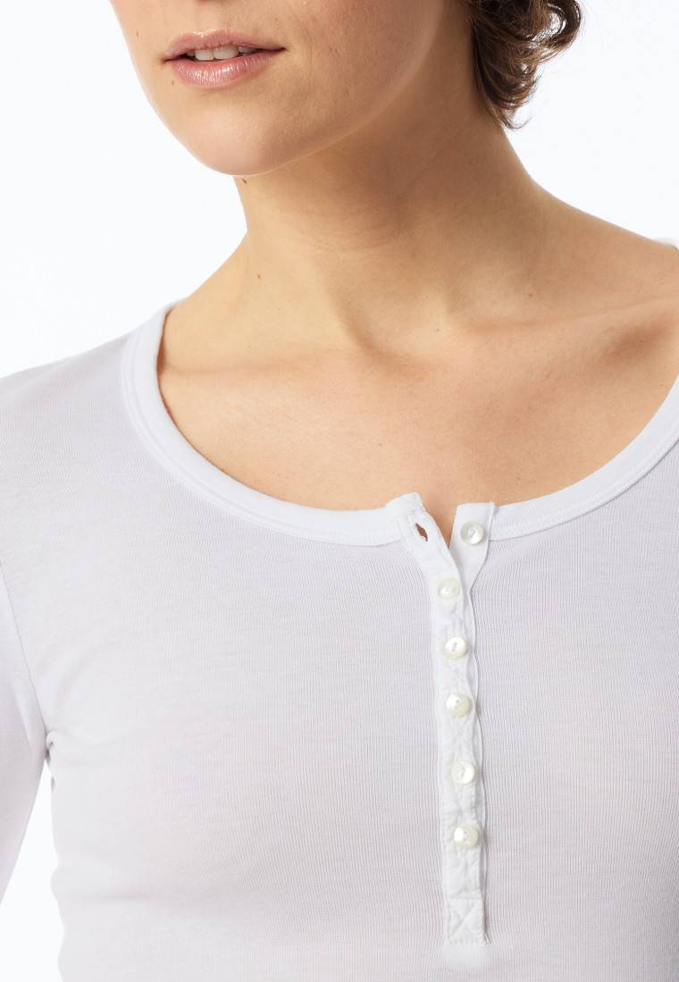 Schiesser Shirt Langarm Weiß - Revival Berta