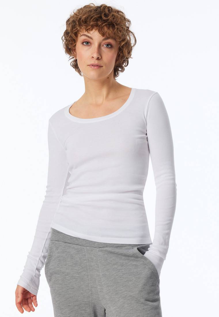 Schiesser Shirt langarm weiß - Revival Berta