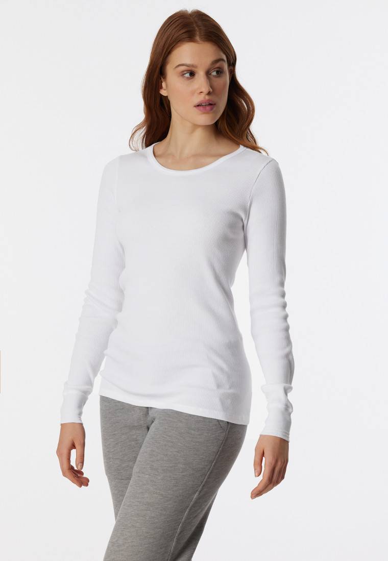 Schiesser Shirt Langarm Weiß - Revival Greta