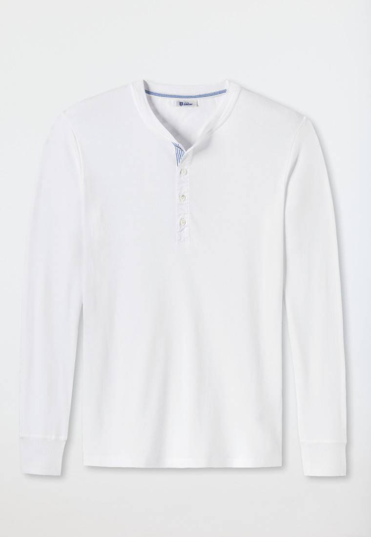 Schiesser Shirt Langarm Weiß - Revival Karl-Heinz