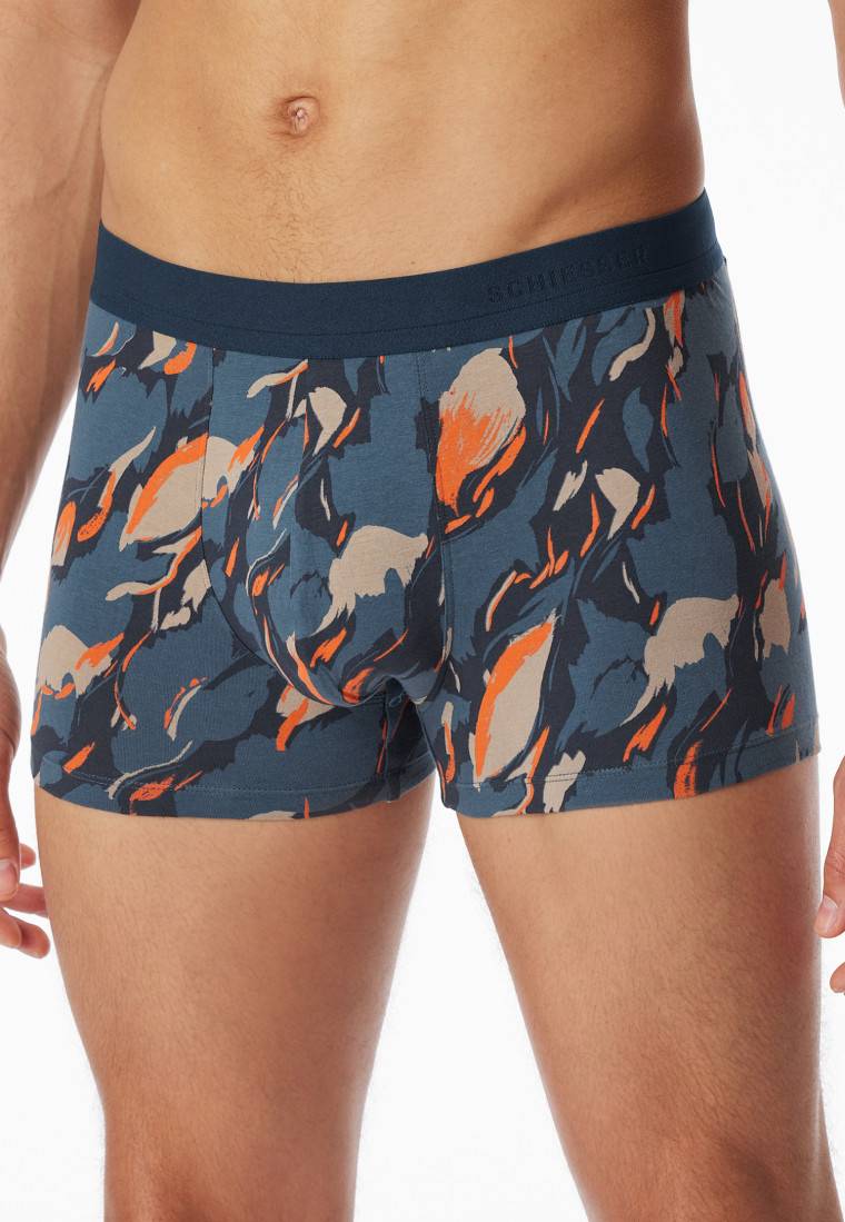 Schiesser Shorts Atlantikblau Gemustert - 95/5