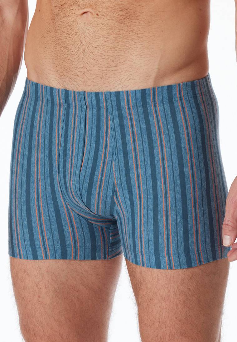 Schiesser Shorts Blau-meliert Gestreift - 95/5