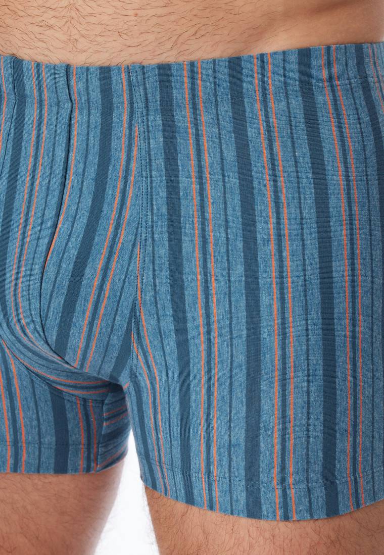 Schiesser Shorts Blau-meliert Gestreift - 95/5