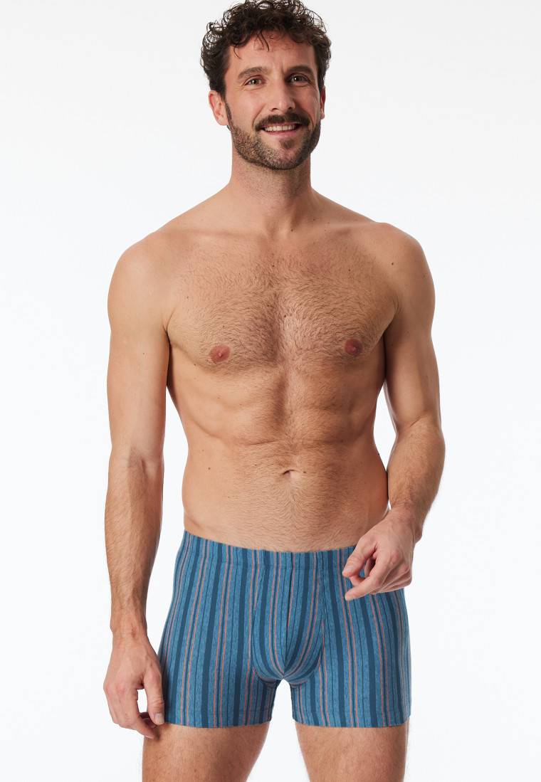 Schiesser Shorts blau-meliert gestreift - 95/5