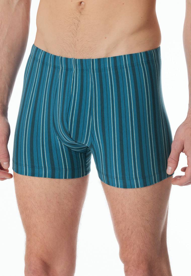 Schiesser Shorts Blaugrün Gestreift - 95/5