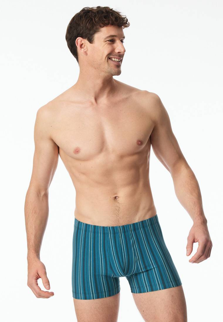 Schiesser Shorts blaugrün gestreift - 95/5