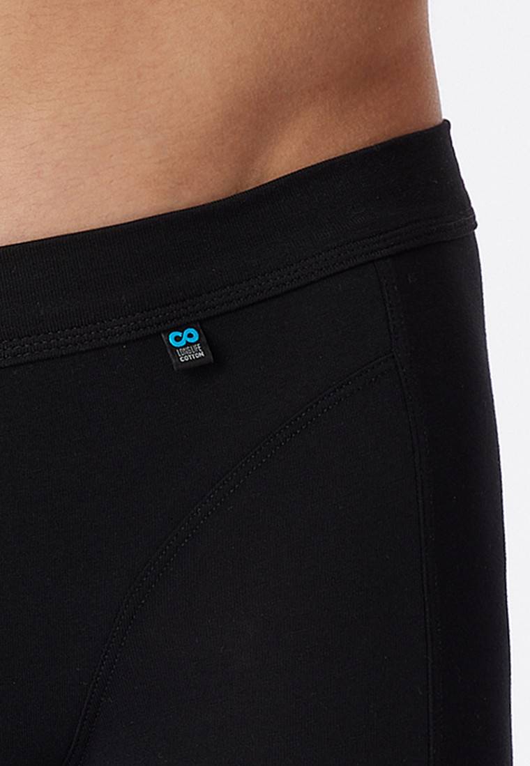 Schiesser Shorts Schwarz - Long Life Cotton