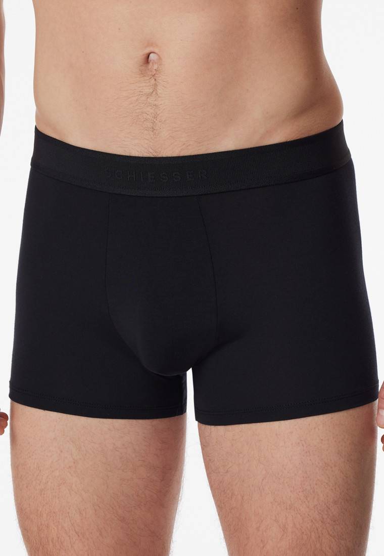 Schiesser Shorts Schwarz - Premium Modal