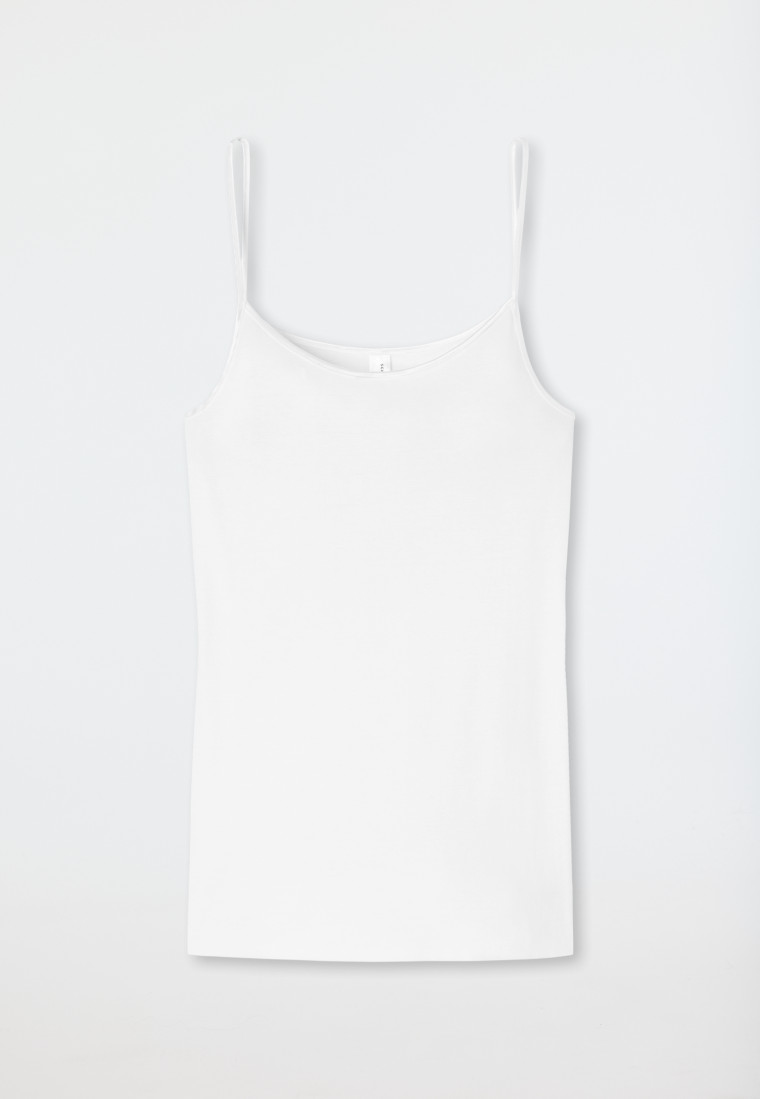 Schiesser Spaghetti-Top Weiß - Luxury