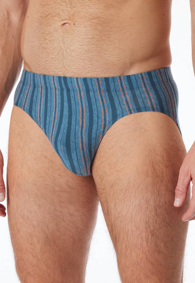 Schiesser Supermini Blau-meliert Gestreift - 95/5