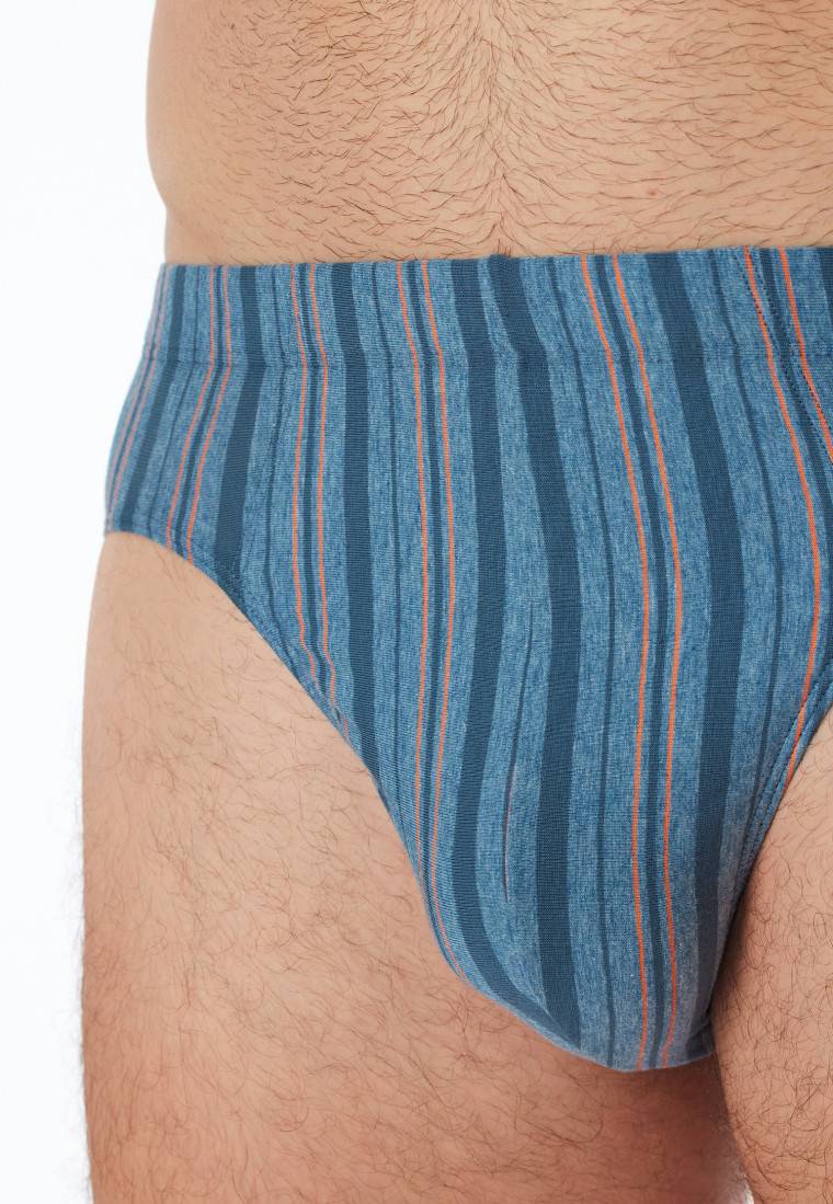 Schiesser Supermini Blau-meliert Gestreift - 95/5