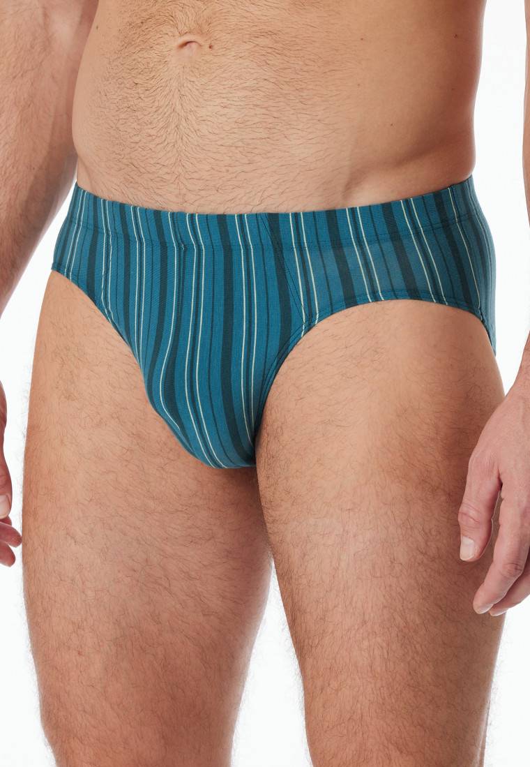 Schiesser Supermini Blaugrün Gestreift - 95/5