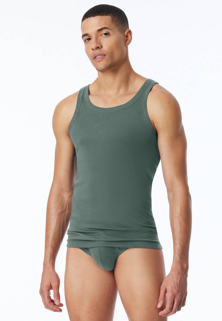 Schiesser Tank Top Grün - Revival Ludwig