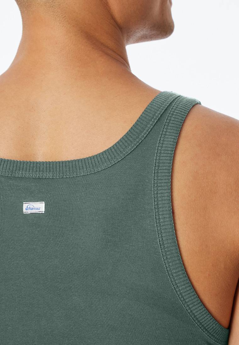 Schiesser Tank Top Grün - Revival Ludwig