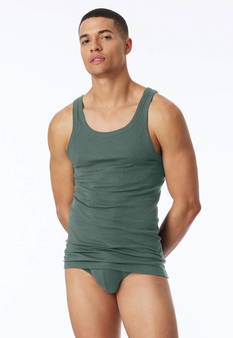 Schiesser Tank Top grün - Revival Ludwig