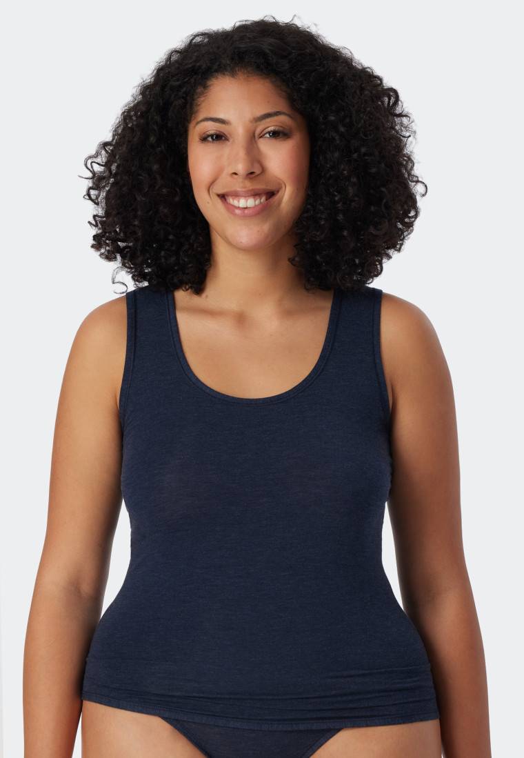 Schiesser Tank Top Nachtblau - Personal Fit