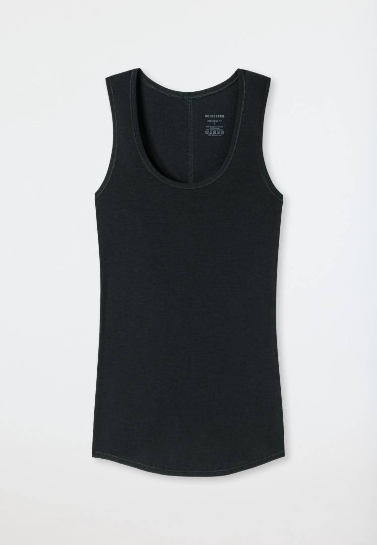 Schiesser Tank Top Schwarz - Personal Fit
