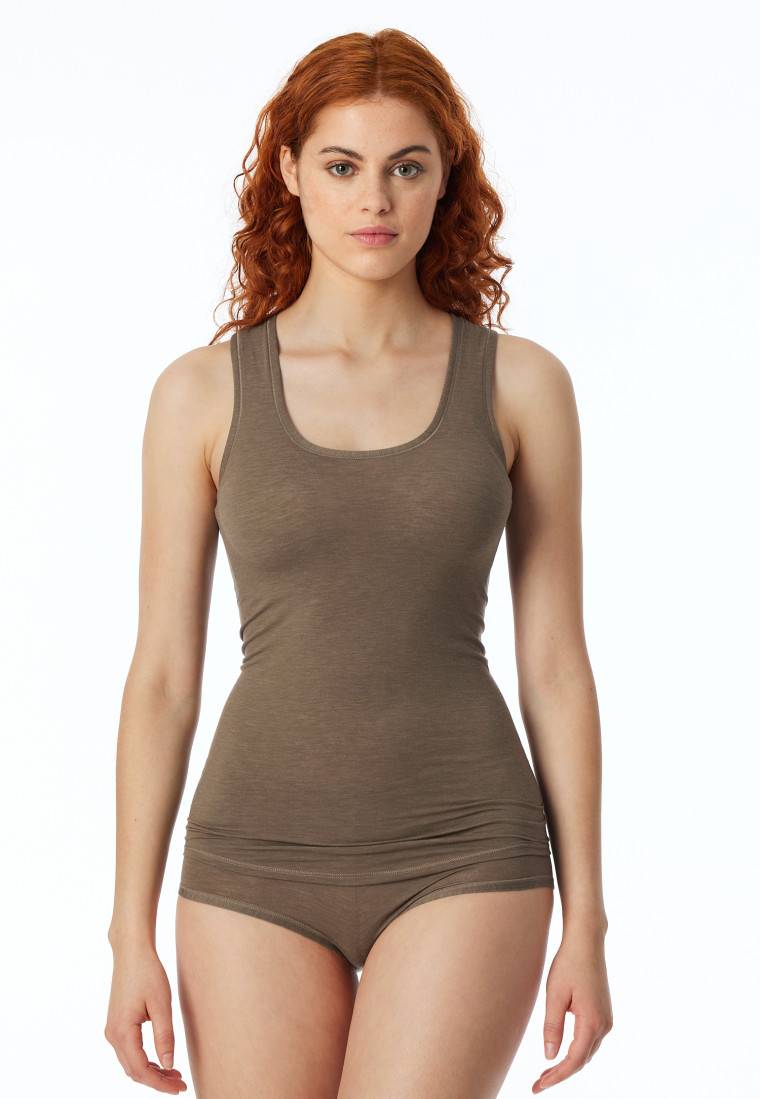 Schiesser Tank Top Taupe - Personal Fit