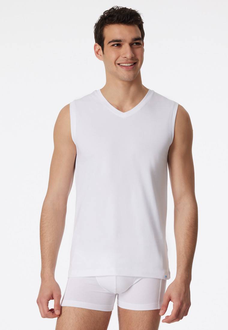 Schiesser Tank Top Weiß - Long Life Cotton