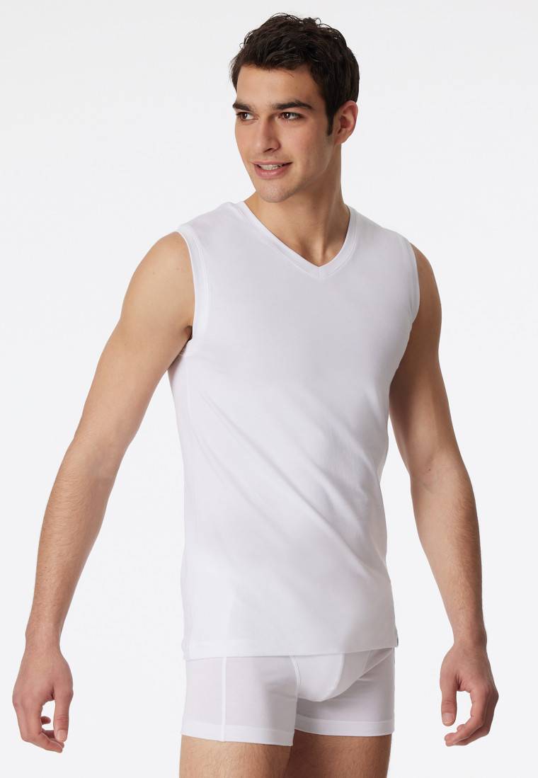 Schiesser Tank Top weiß - Long Life Cotton