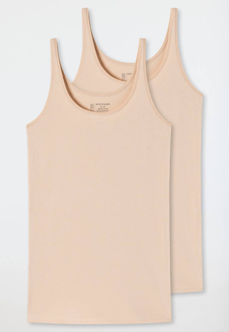 Schiesser Top 2er-Pack Organic Cotton Sand - 95/5