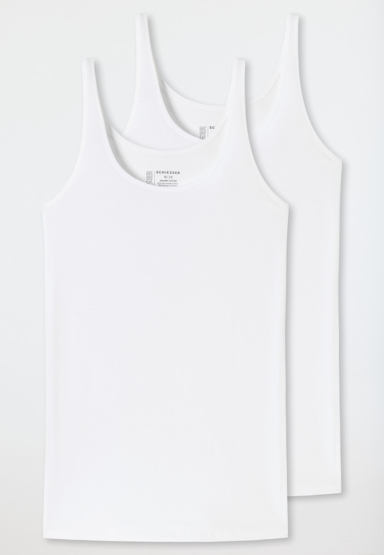 Schiesser Top 2er-Pack Organic Cotton Weiß - 95/5