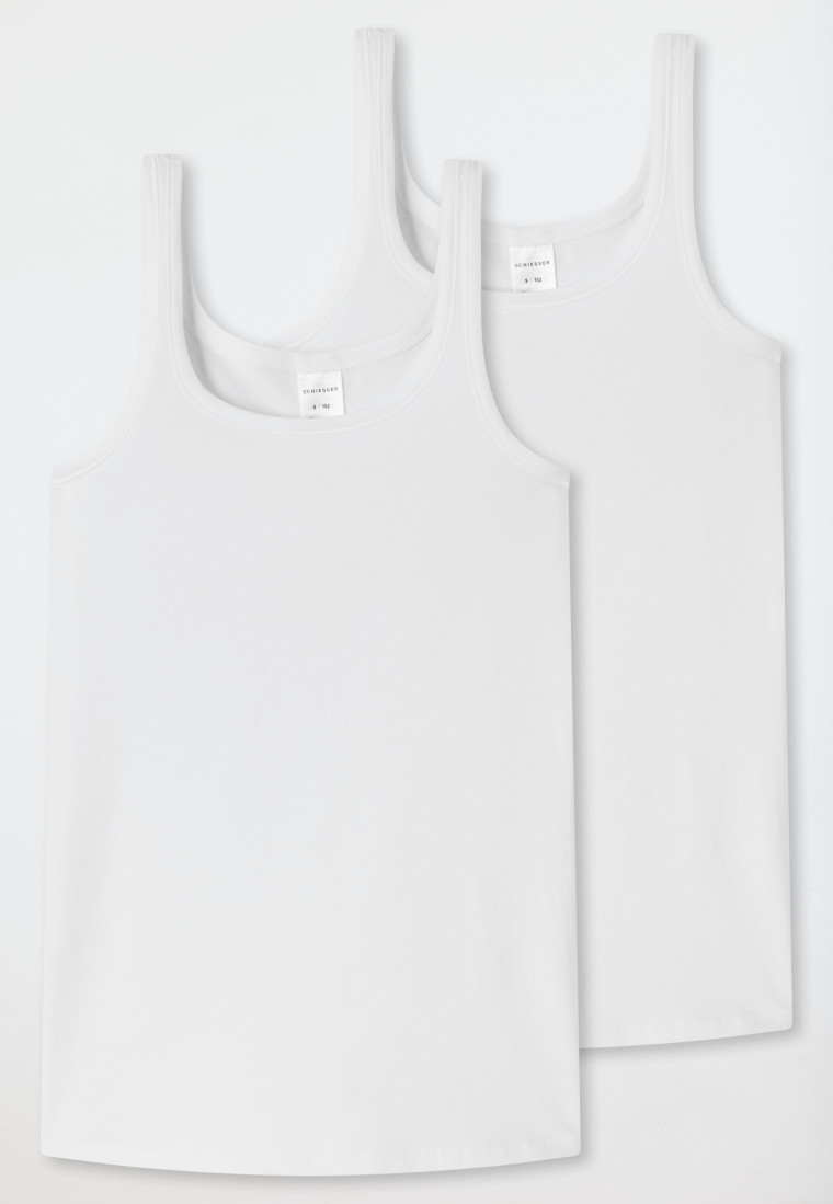 Schiesser Tops 2er-Pack Organic Cotton Weiß - 95/5