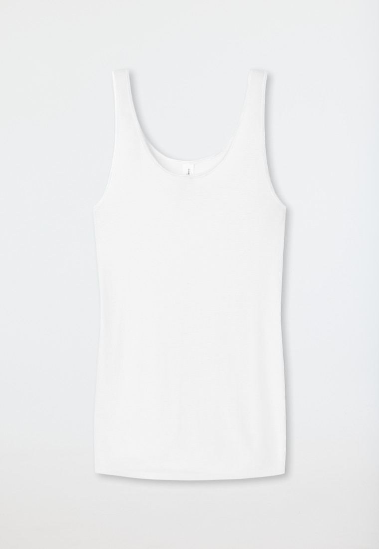 Schiesser Trägertop Weiß - Luxury