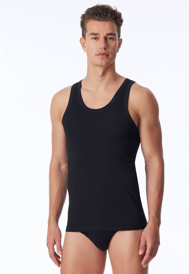 Schiesser Unterhemden 2er-Pack Schwarz - Authentic