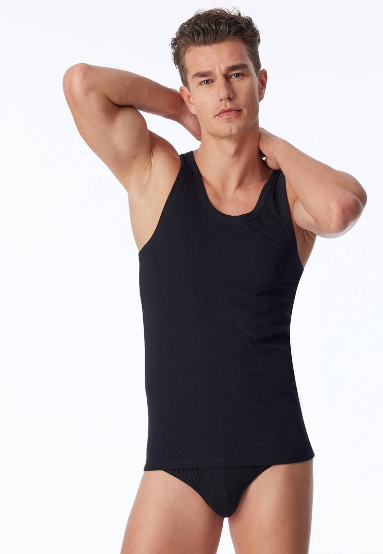 Schiesser Unterhemden 2er-Pack schwarz - Authentic