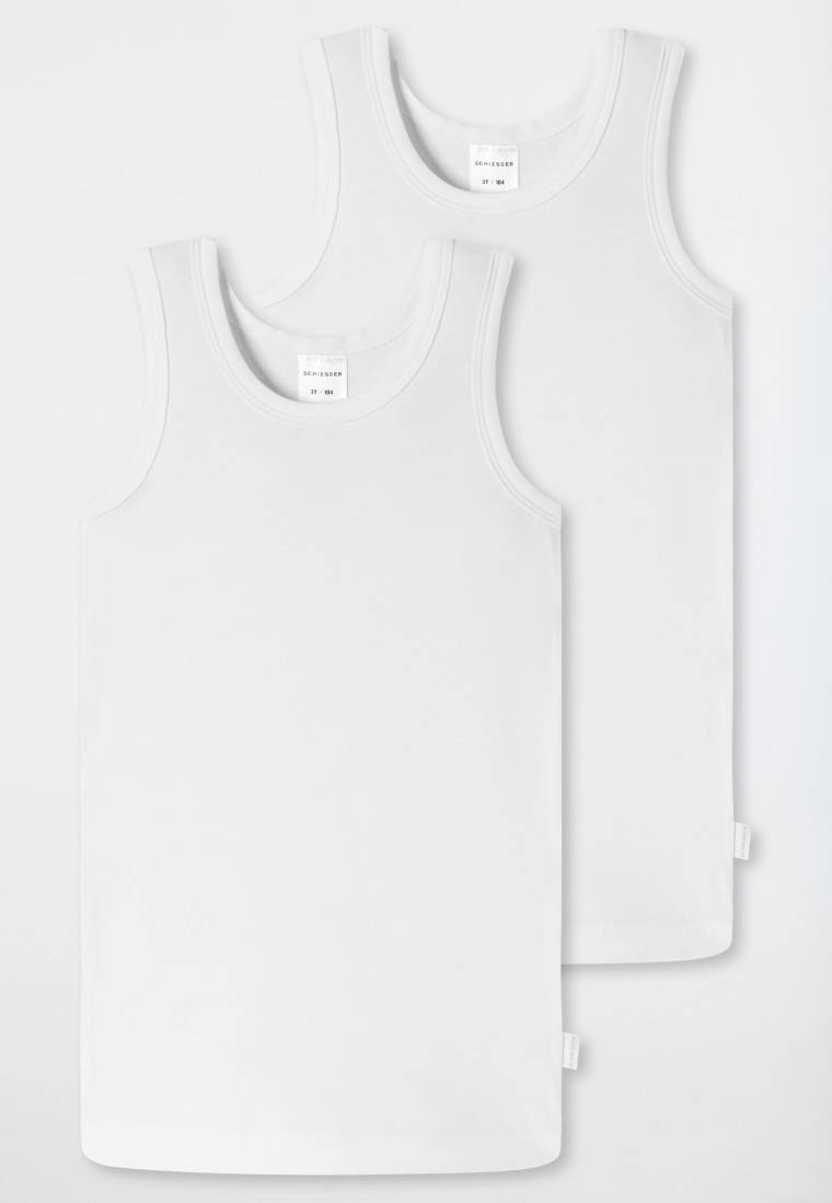Schiesser Unterhemden 2er-Pack Weiß - 95/5