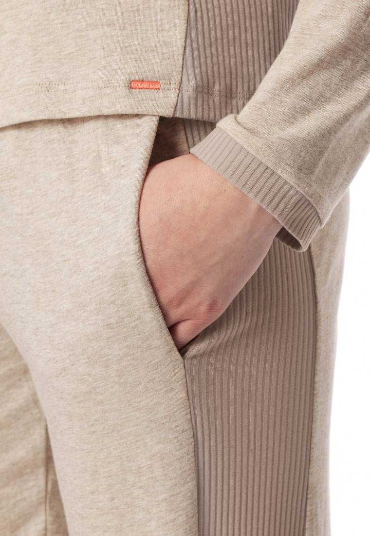 Schiesser Schlafanzug Lang Bio-Baumwolle Natur - Casual Nightwear