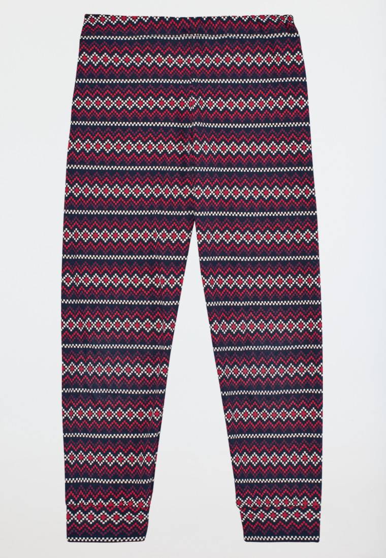 Schiesser Schlafanzug Lang Bündchen Gemustert - X-Mas Family